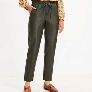 Loft Faux Leather Drawstring Pants